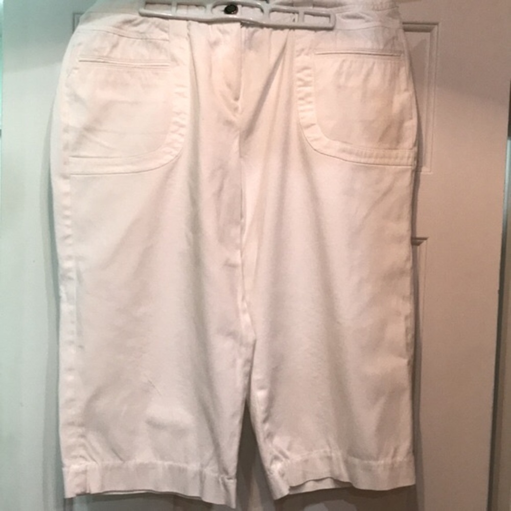 White Wide Leg Capris